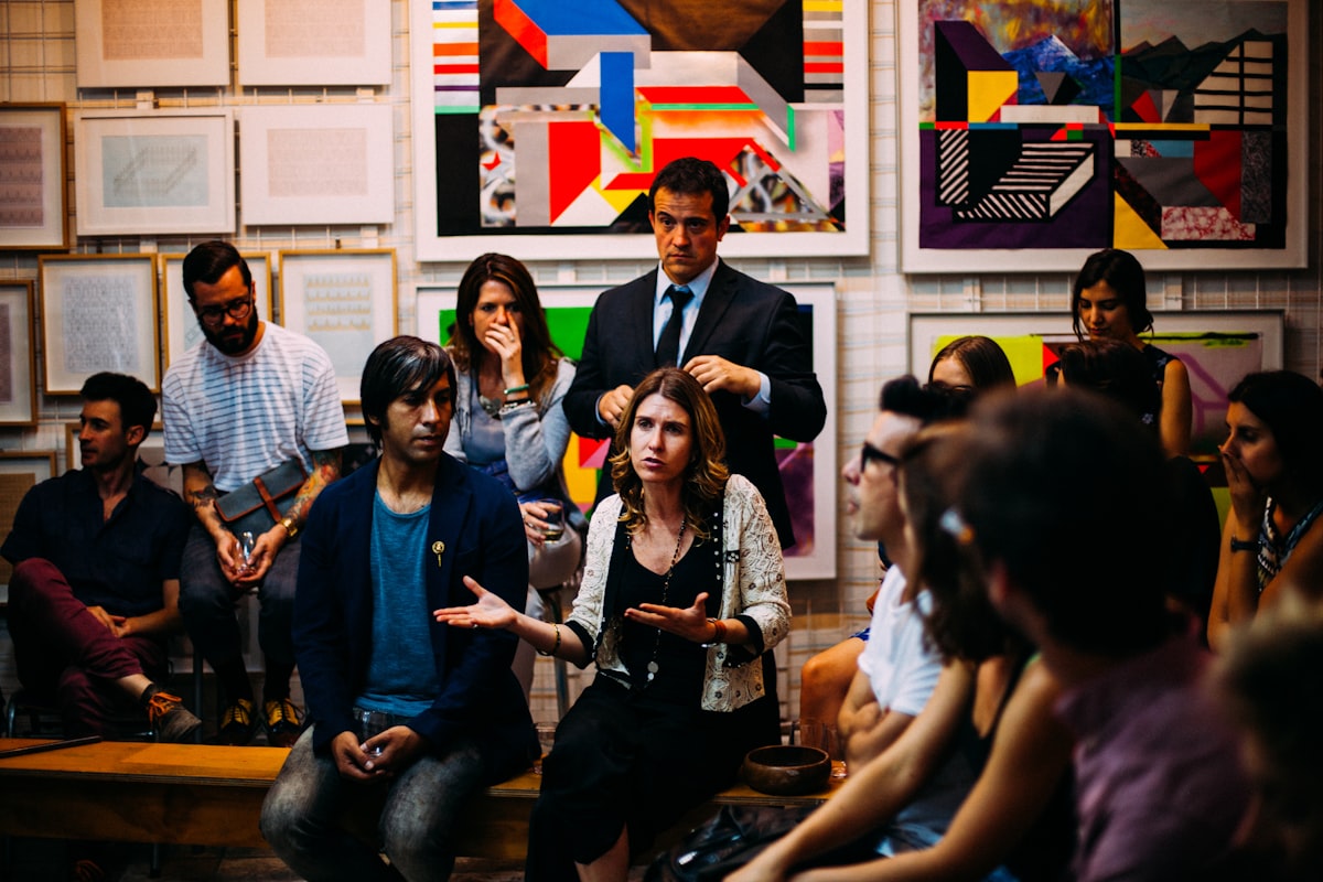 Team meeting in a collaborative workspace